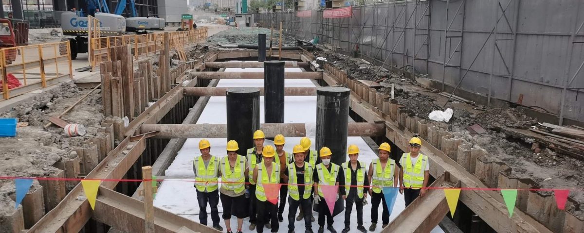 紹興會(huì)展中心雨水回收池施工7