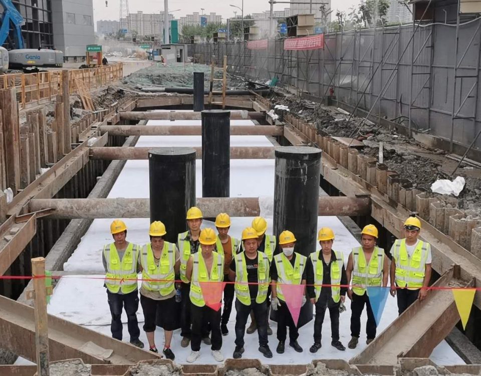 紹興會(huì)展中心雨水回收池施工7
